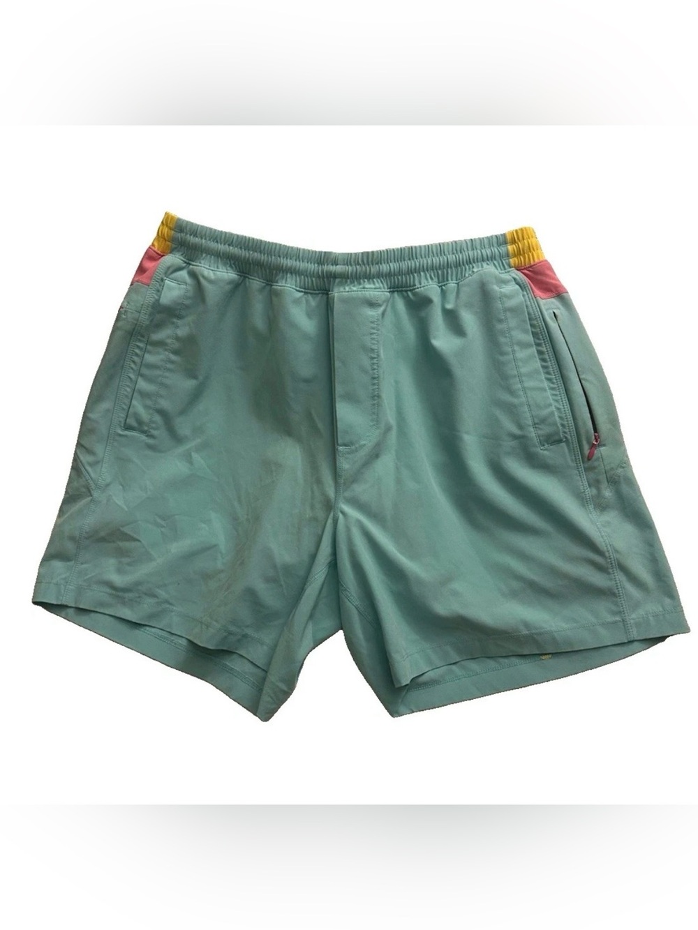 Birddogs Men’s Lined Shorts Sz XL 6" Baby Blue Pink Yellow